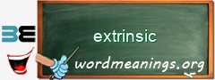 WordMeaning blackboard for extrinsic